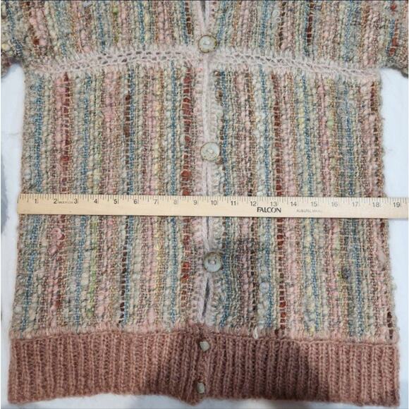 Vintage Artisan Wool Knit Cardigan Sweater Size Medium - Picture 8 of 13